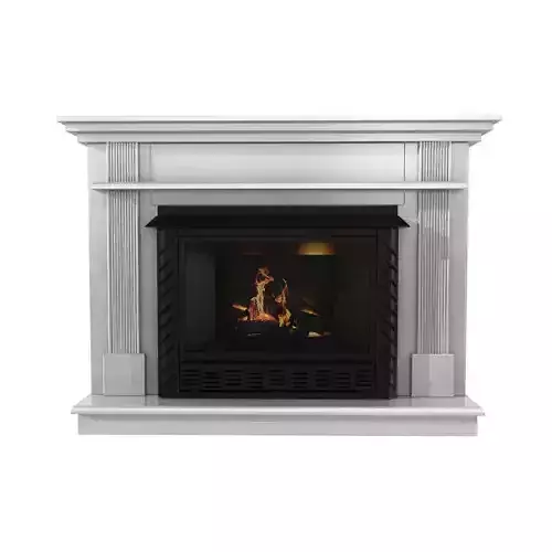 Ashley White Wood Grain   Fireplace Surround at lowes