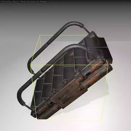 Futuristic Stairs - 7 - Rusty Textures