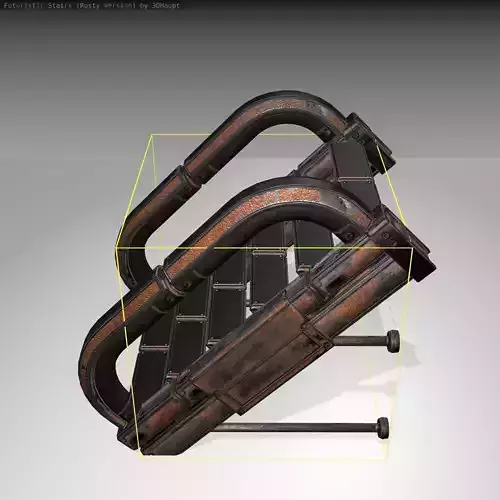 Futuristic Stairs - 9 - Rusty Textures