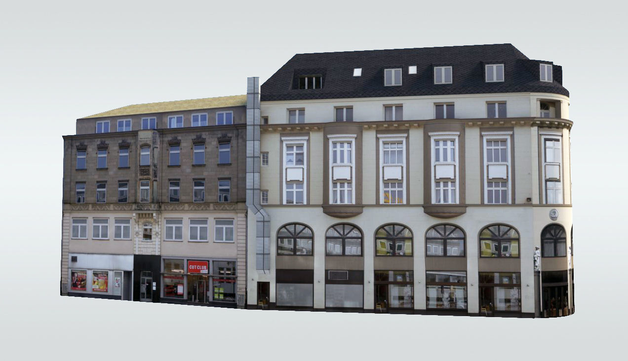 Classical European Buildings Low-poly 3D model_3