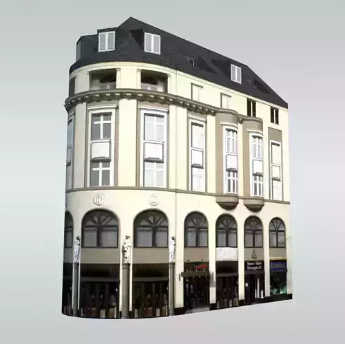 Classical European Buildings Low-poly 3D model