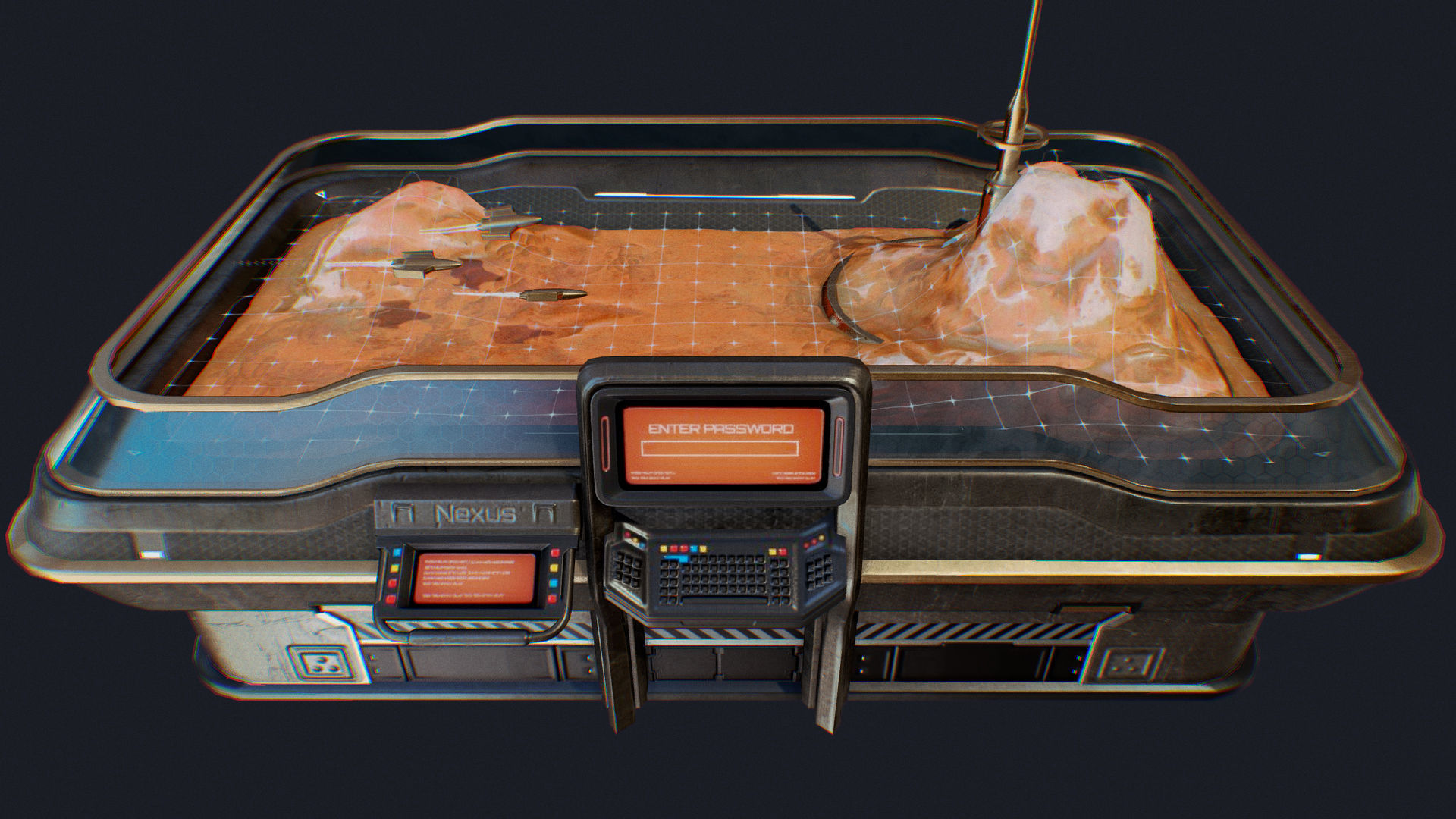 Strategy Board Low-poly 3D model_13