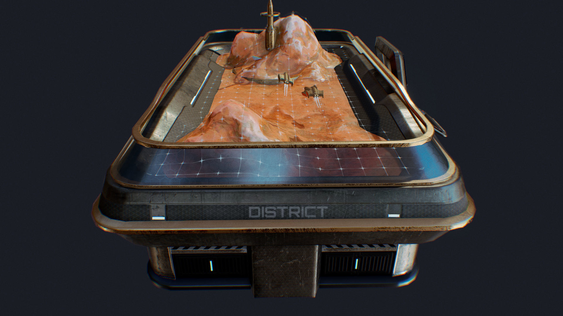 Strategy Board Low-poly 3D model_9