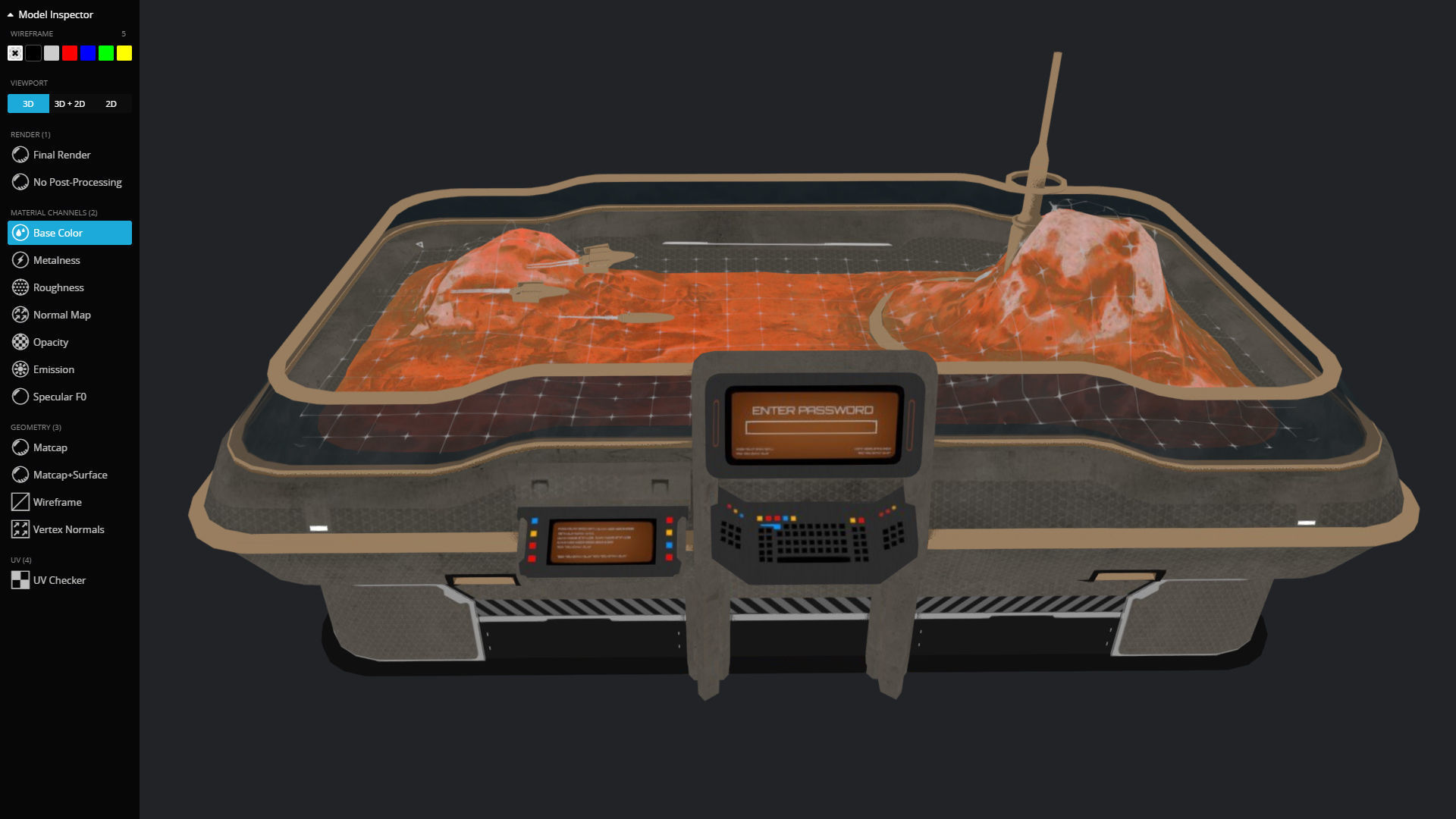 Strategy Board Low-poly 3D model_14