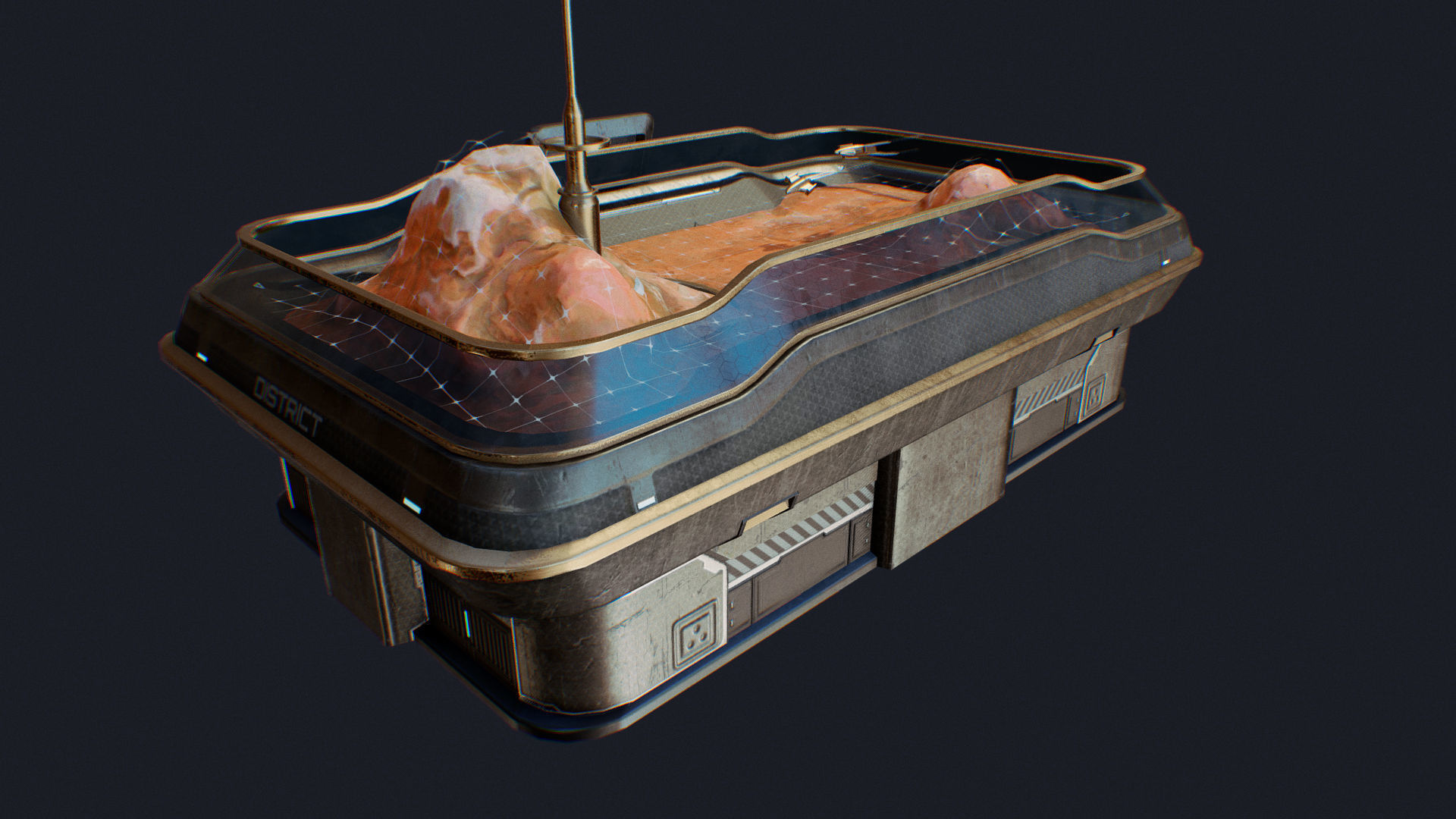 Strategy Board Low-poly 3D model_7