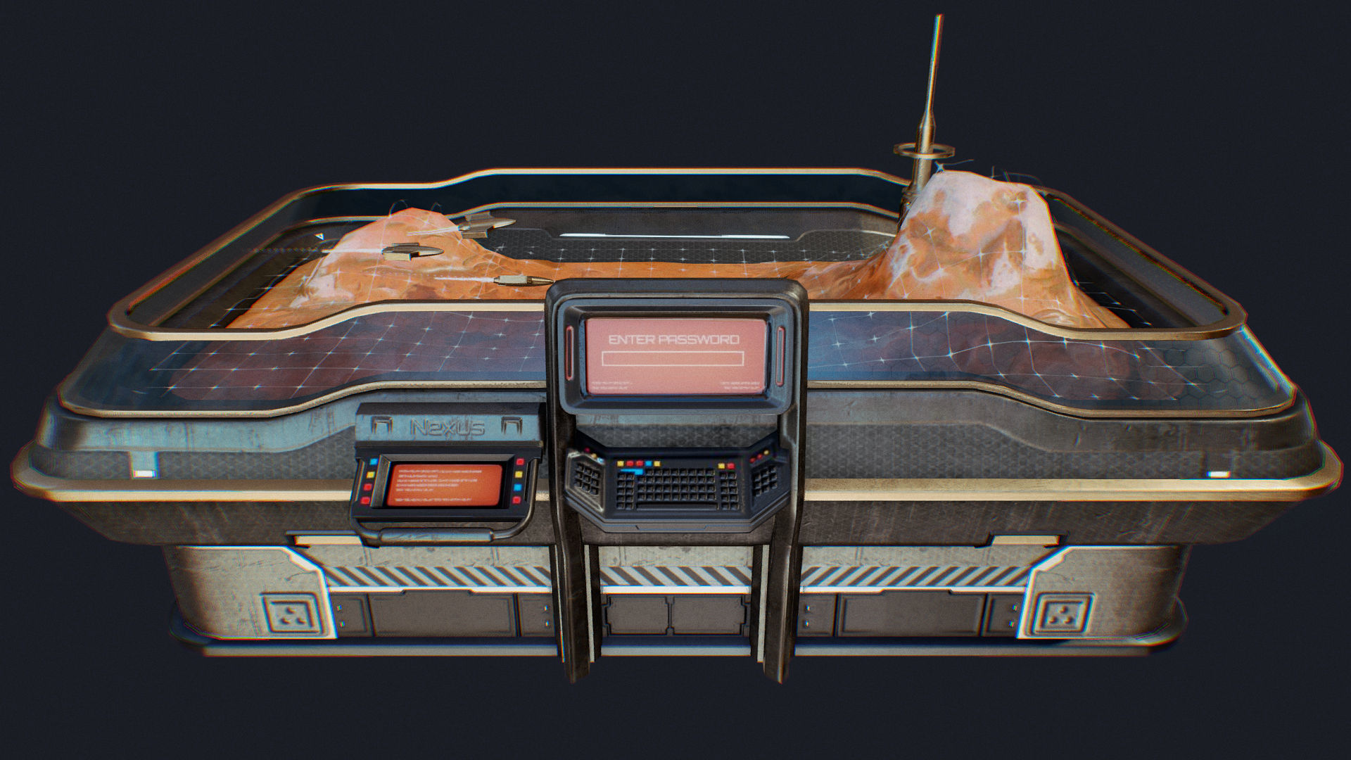 Strategy Board Low-poly 3D model_3