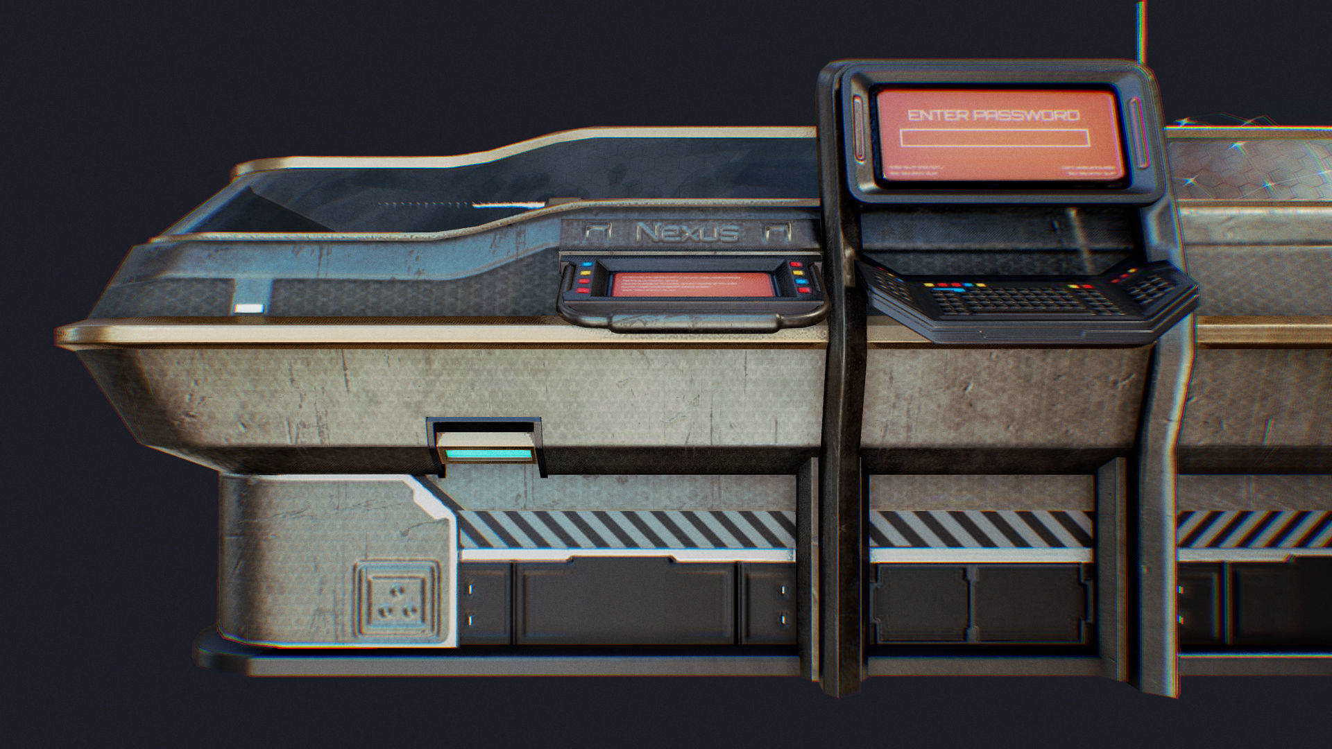 Strategy Board Low-poly 3D model_1