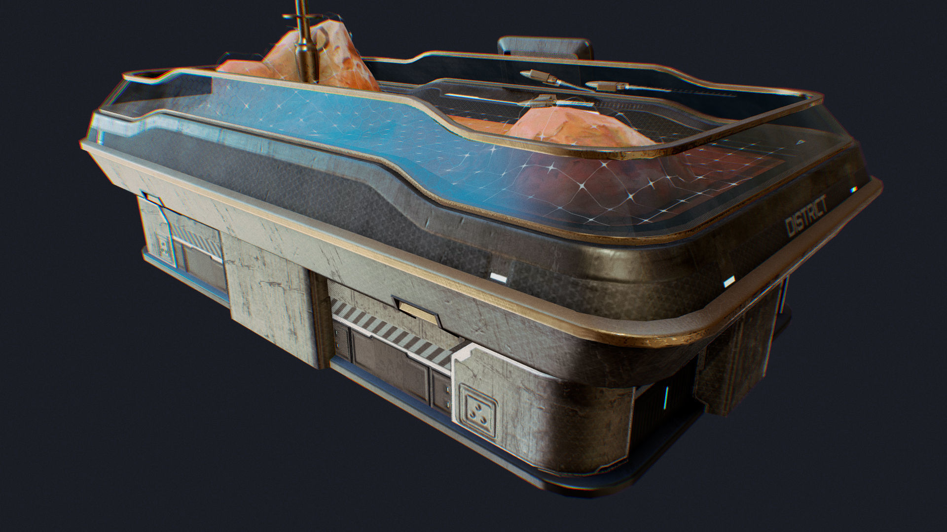 Strategy Board Low-poly 3D model_10