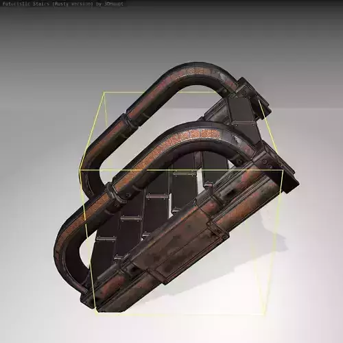 Futuristic Stairs - 10 - Rusty Textures