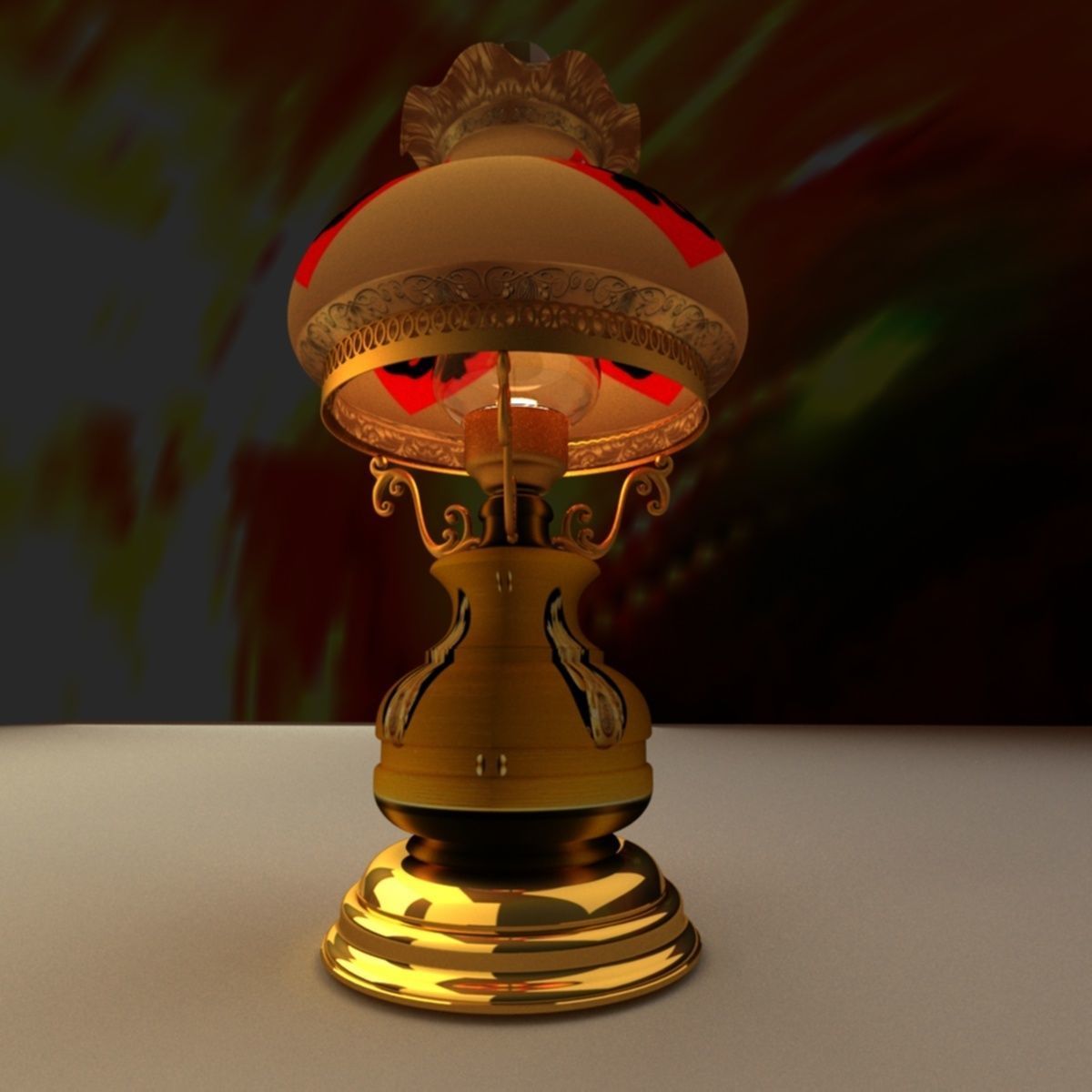 Chinese desktop lampmax 3D model_1