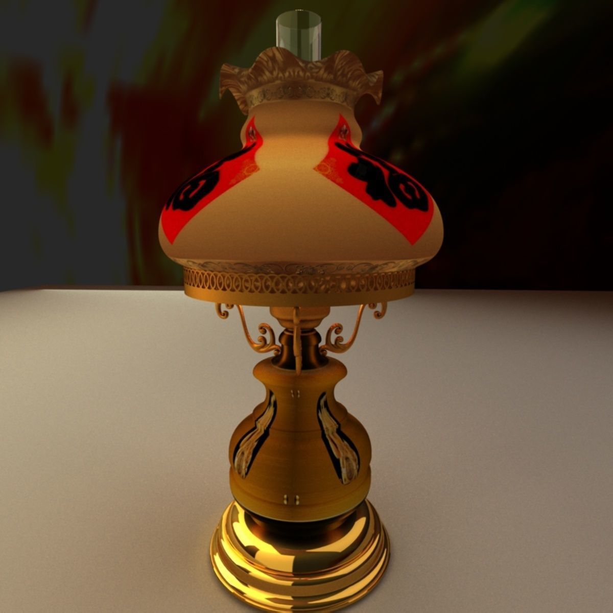 Chinese desktop lampmax 3D model_3