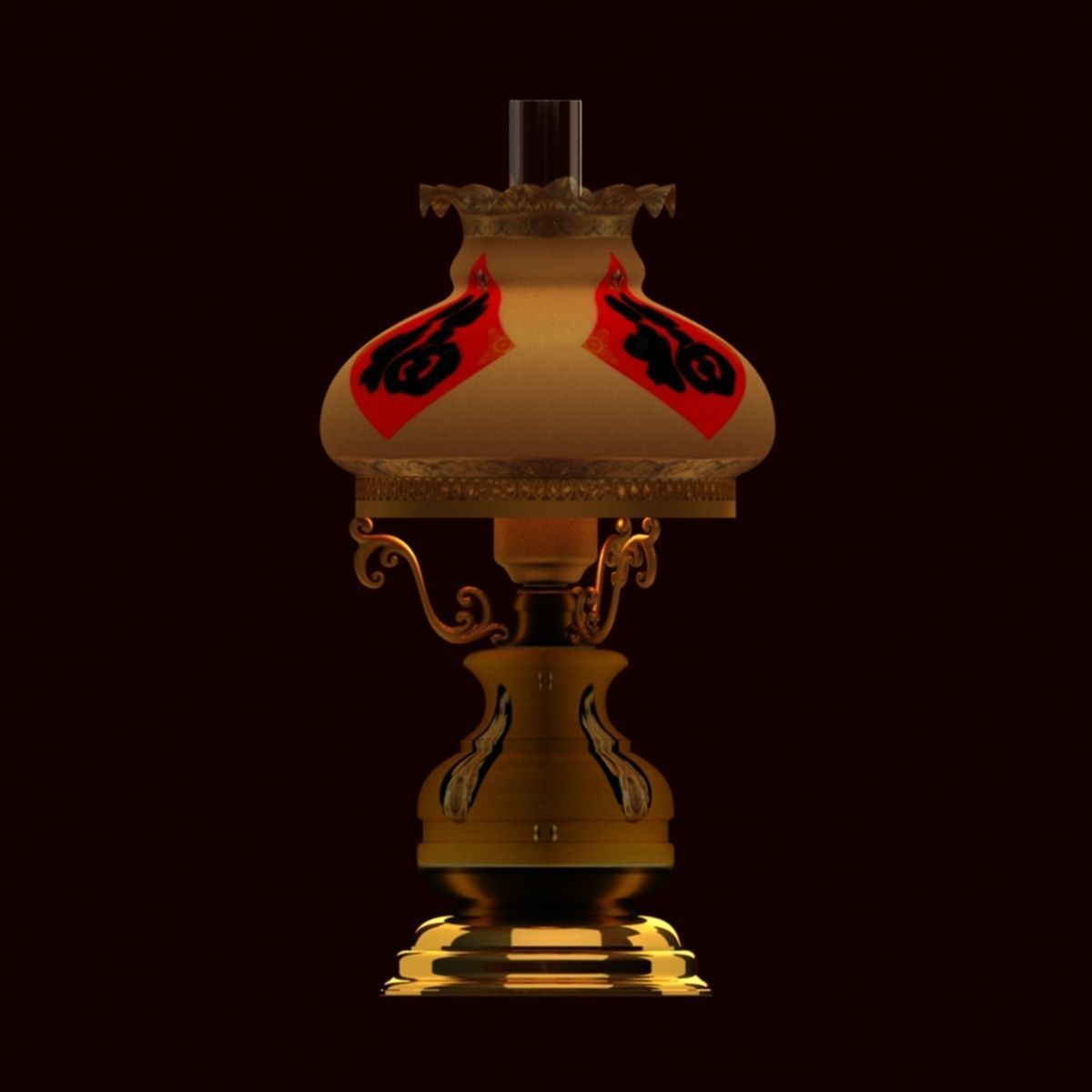Chinese desktop lampmax 3D model_2