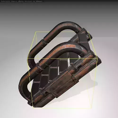 Futuristic Stairs - 11 - Rusty Textures