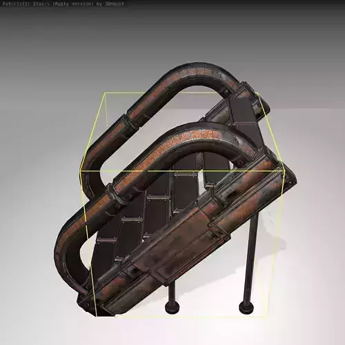 Futuristic Stairs - 12 - Rusty Textures