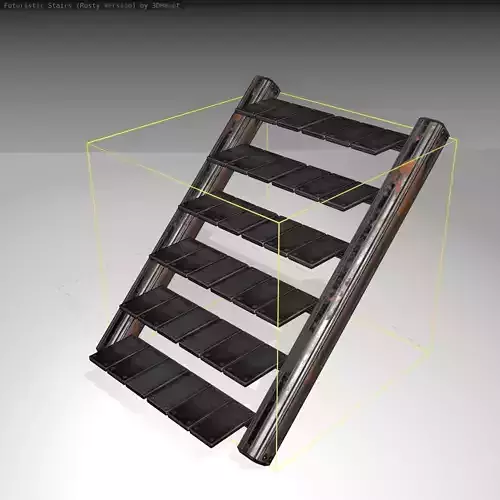 Futuristic Stairs - 15 - Rusty Textures