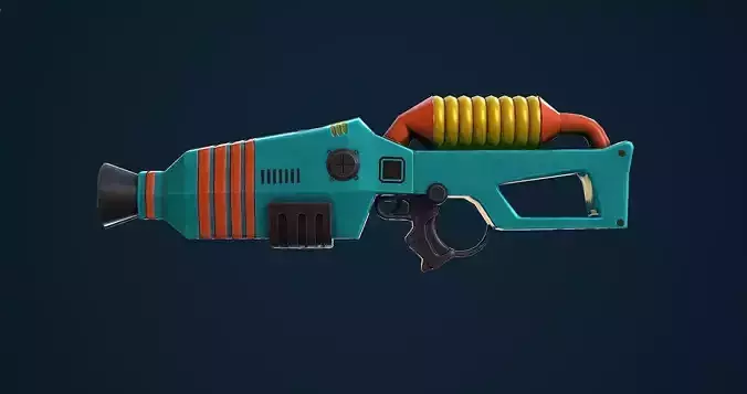 Gun Electro VR Unity PKG Low-poly 3D model