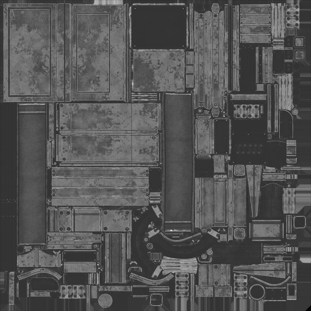 Futuristic Stairs - 17 - Rusty Textures Low-poly 3D model_33