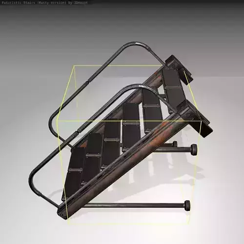 Futuristic Stairs - 17 - Rusty Textures