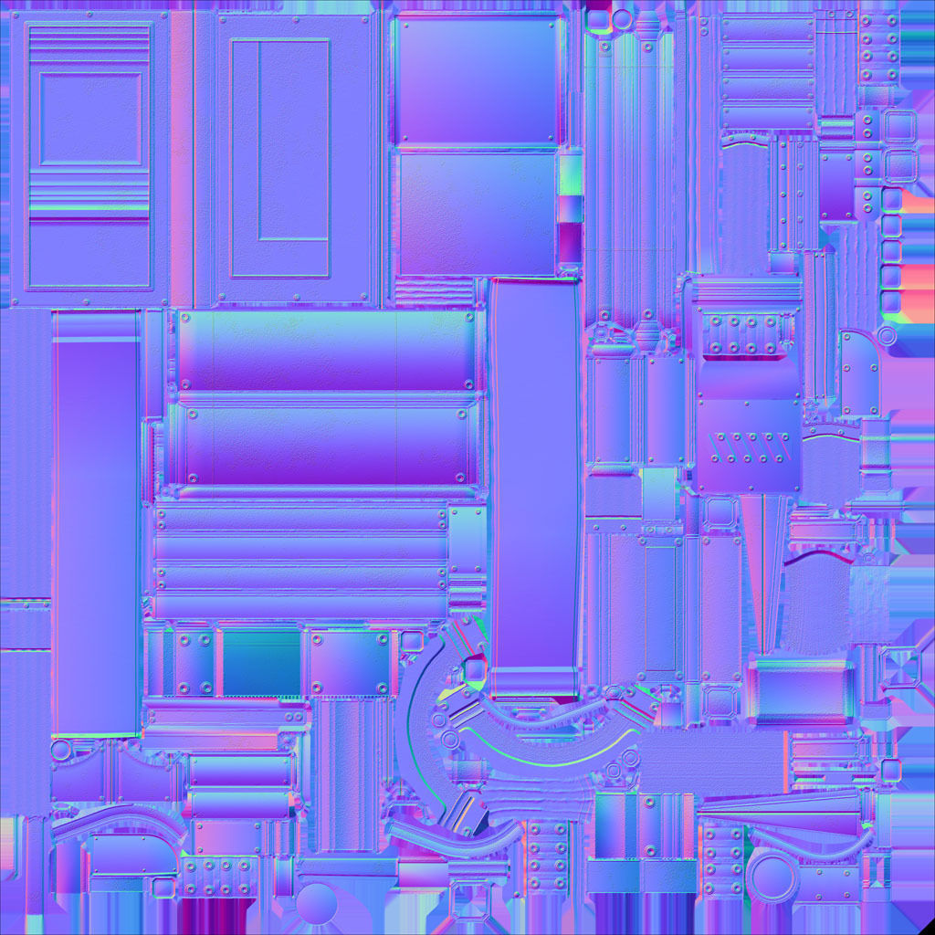 Futuristic Stairs - 20 - Rusty Textures Low-poly 3D model_31