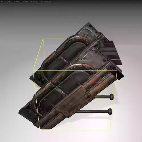 Futuristic Stairs - 21 - Rusty Textures
