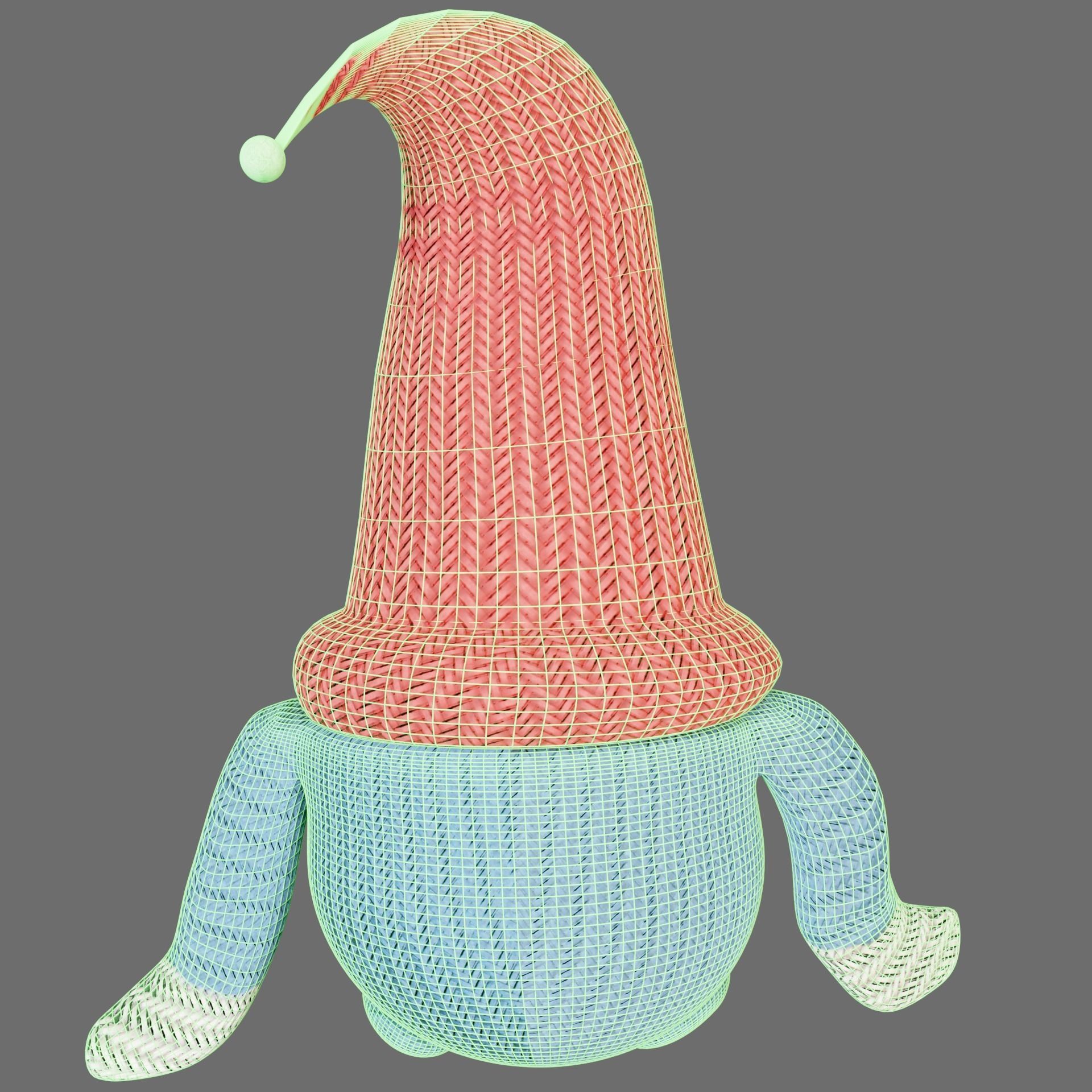 Christmas gnome 3D model_10