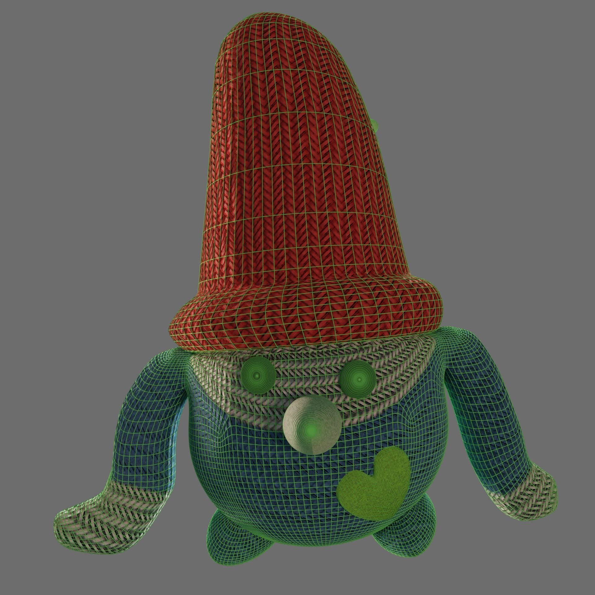 Christmas gnome 3D model_6
