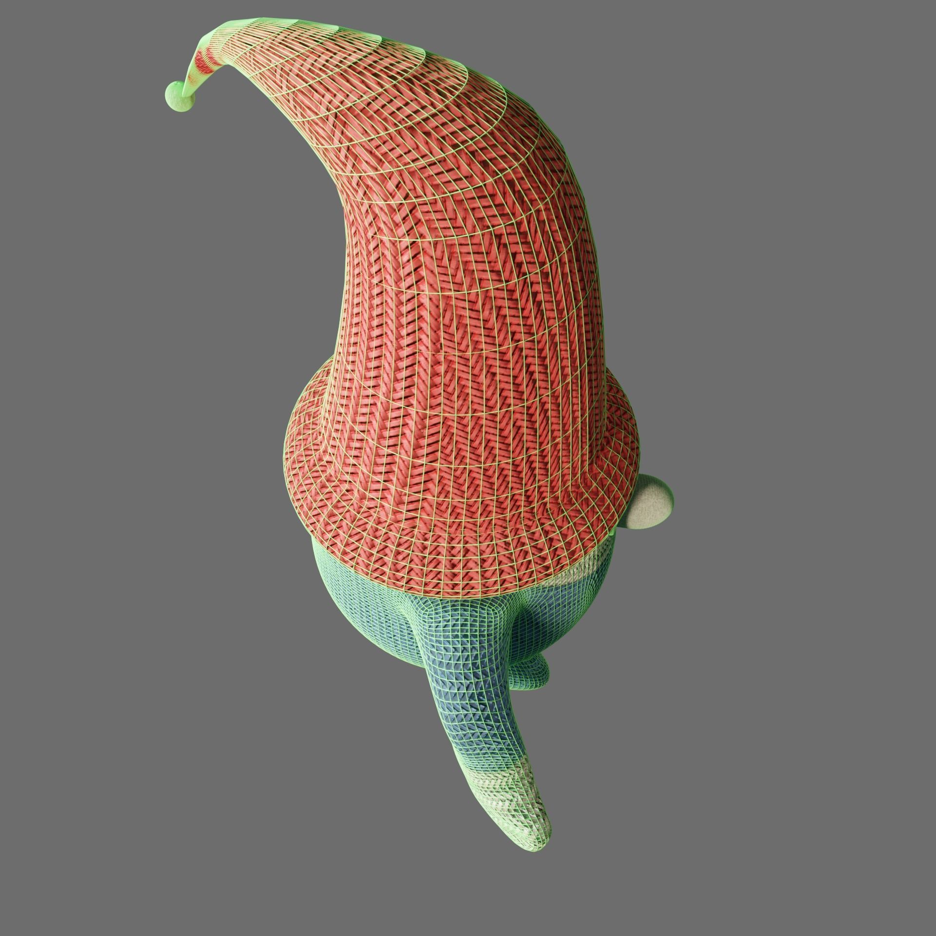 Christmas gnome 3D model_8