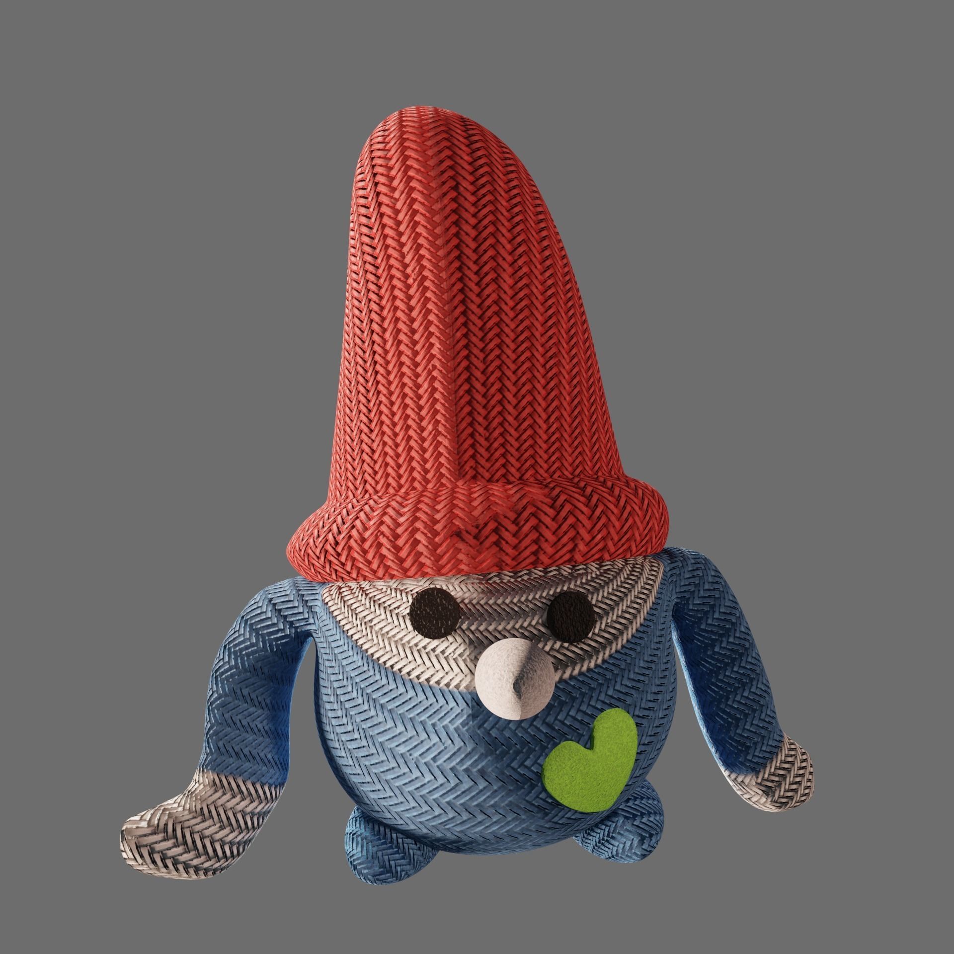 Christmas gnome 3D model_1