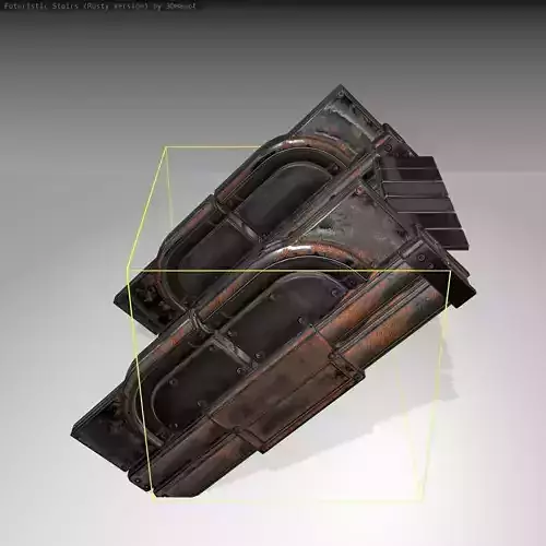Futuristic Stairs - 22 - Rusty Textures