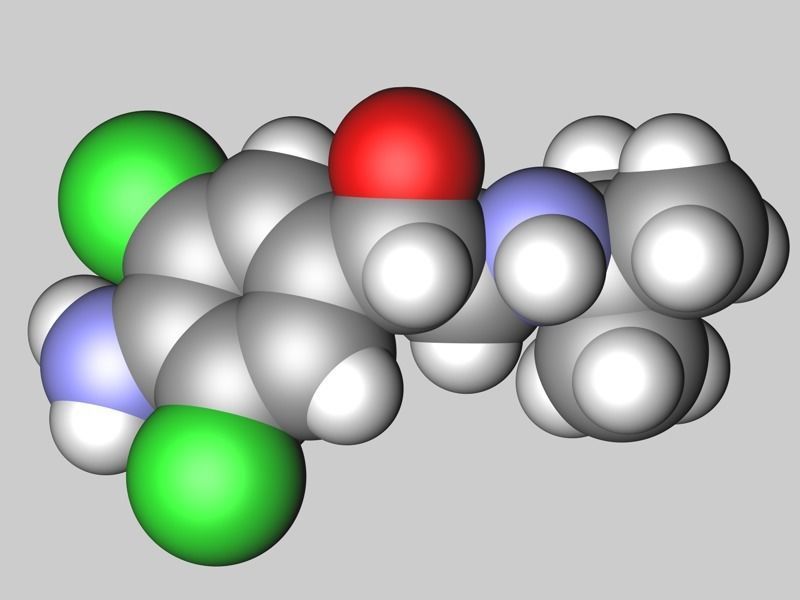 Clenbuterol molecule 3D model_5