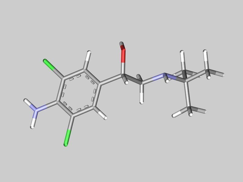 Clenbuterol molecule 3D model_3