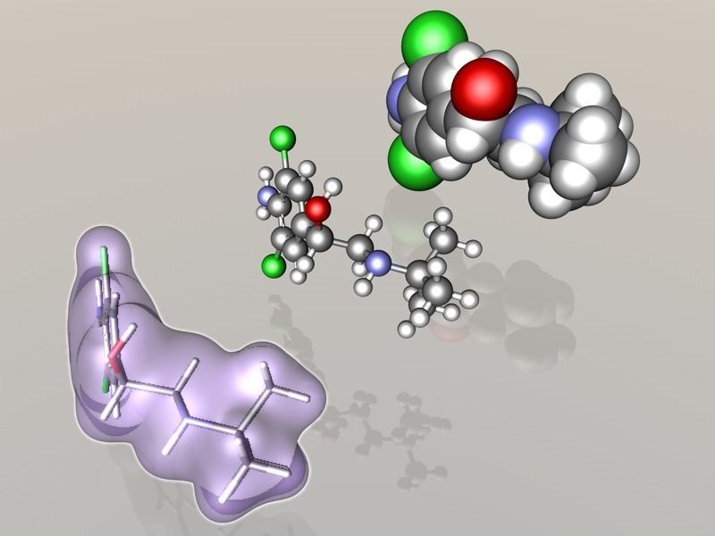 Clenbuterol molecule 3D model_1