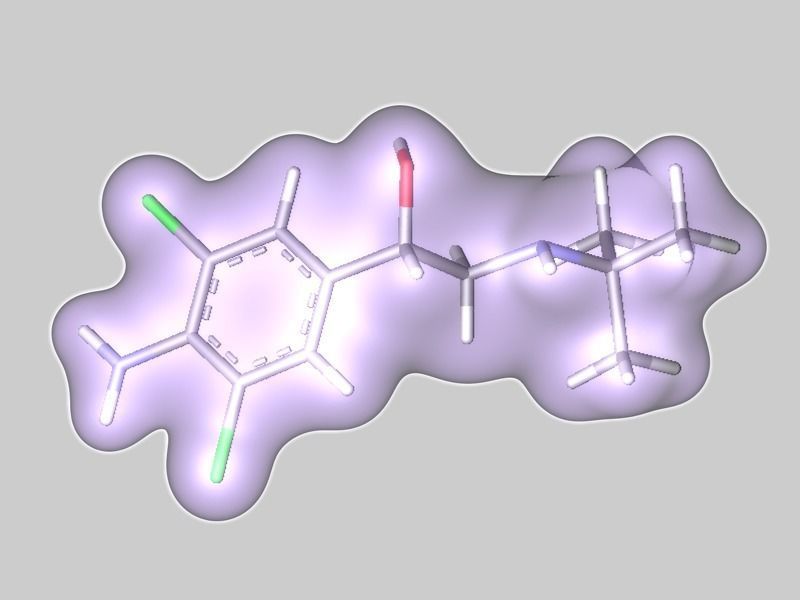 Clenbuterol molecule 3D model_2