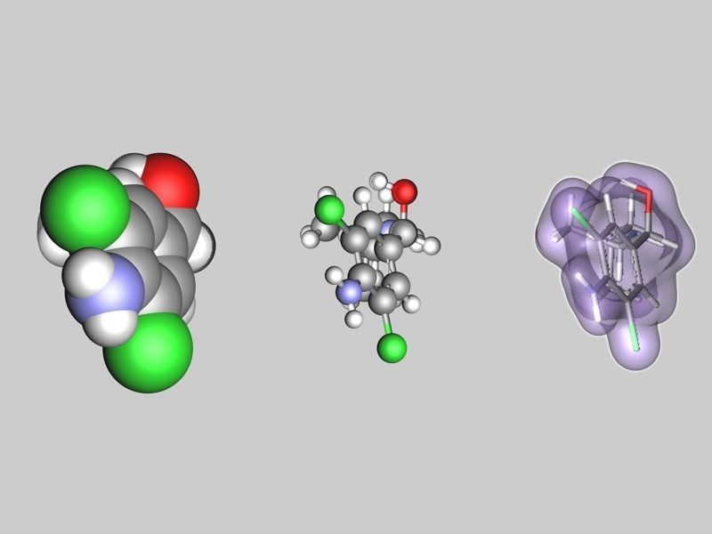 Clenbuterol molecule 3D model_6