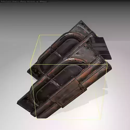 Futuristic Stairs - 23 - Rusty Textures