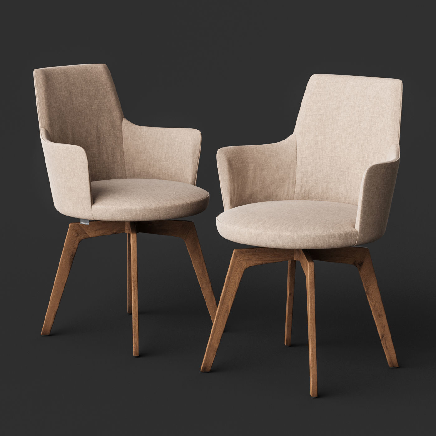 Venjakob Alexia Chair with Dining Table ET388 3D model_3