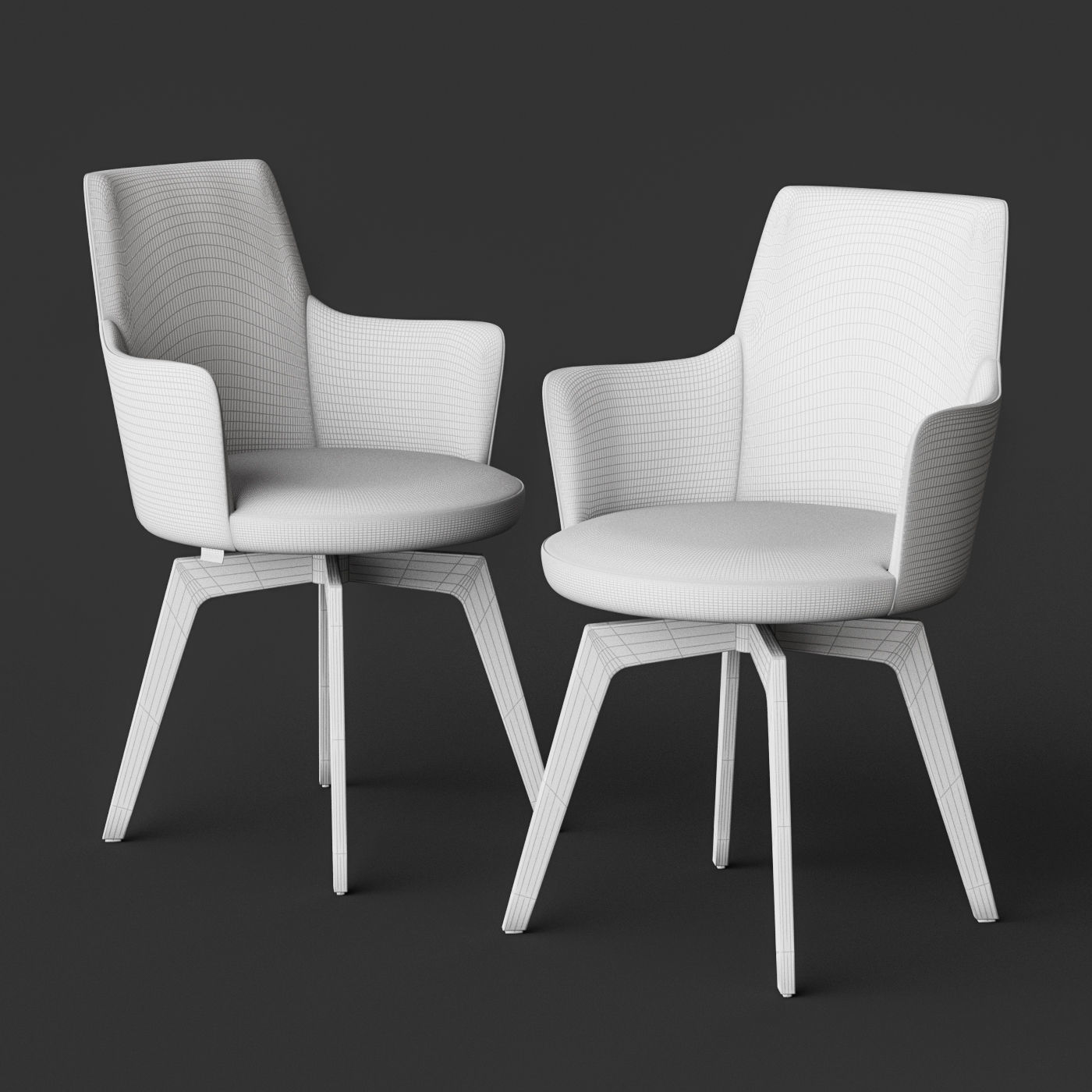 Venjakob Alexia Chair with Dining Table ET388 3D model_8