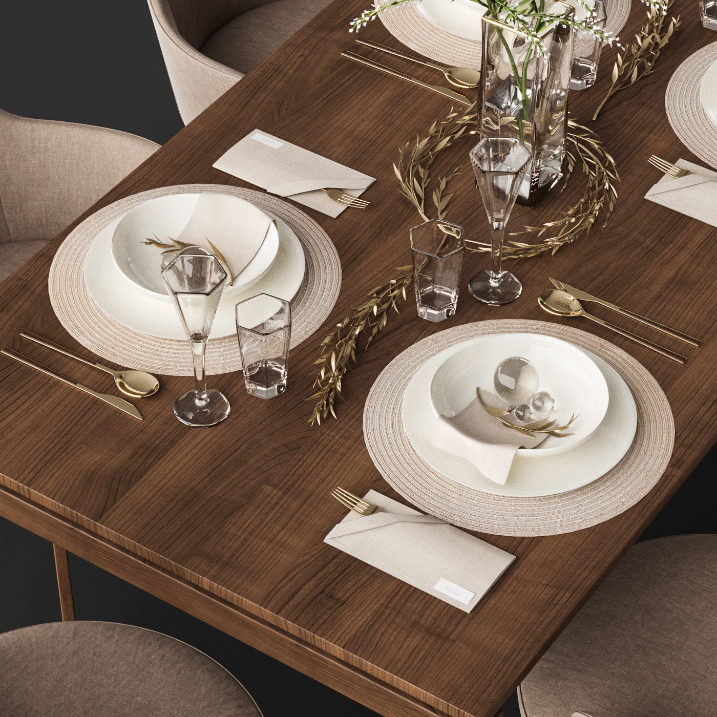 Venjakob Alexia Chair with Dining Table ET388 3D model_4