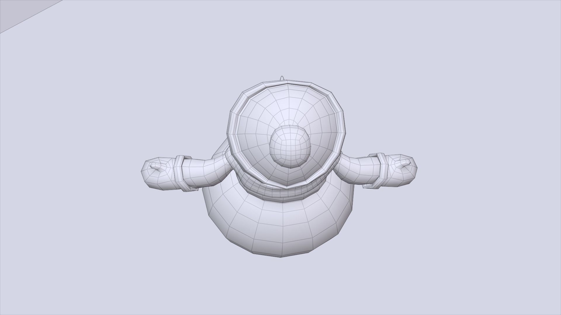 Snowman wearing scarf and hat Low-poly 3D model_19