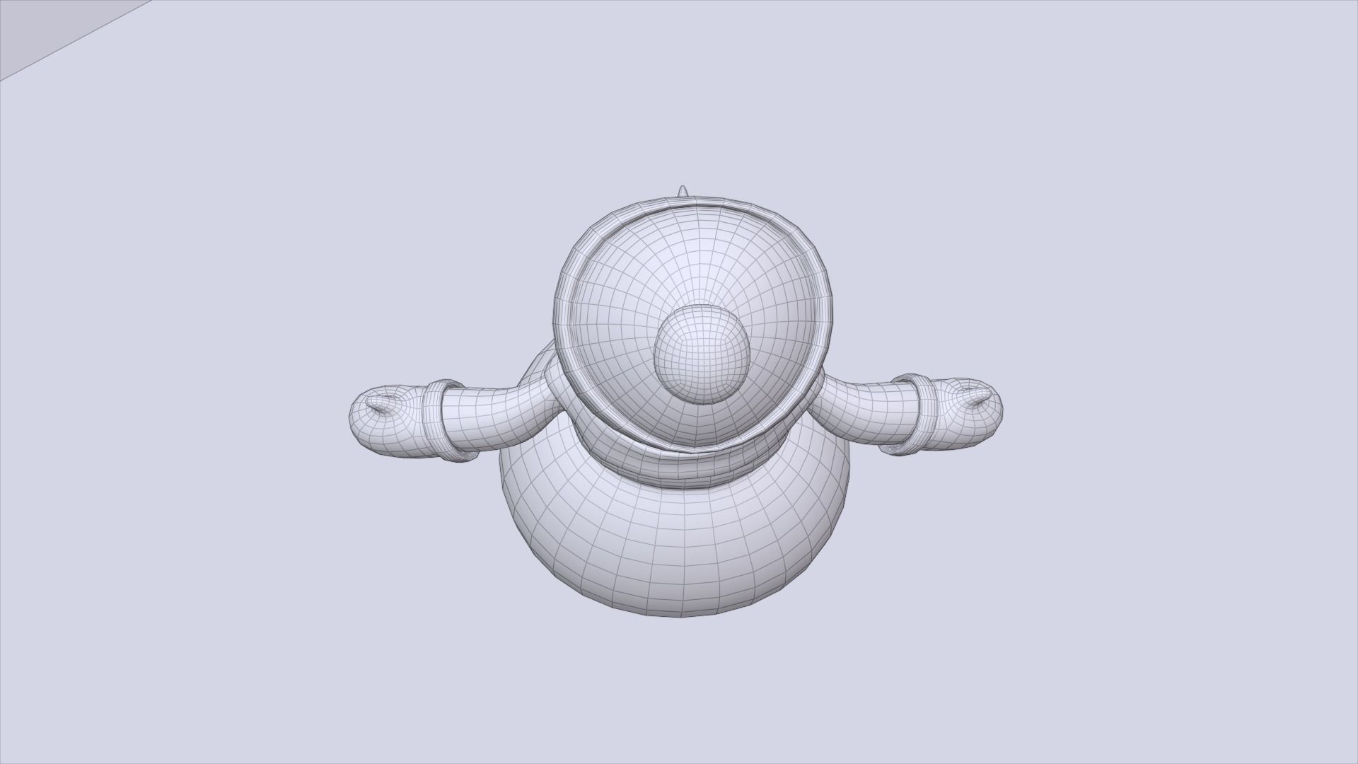 Snowman wearing scarf and hat Low-poly 3D model_17