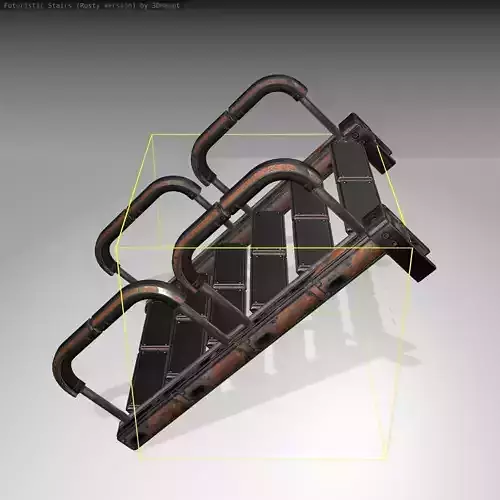 Futuristic Stairs - 26 - Rusty Textures