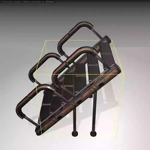 Futuristic Stairs - 28 - Rusty Textures