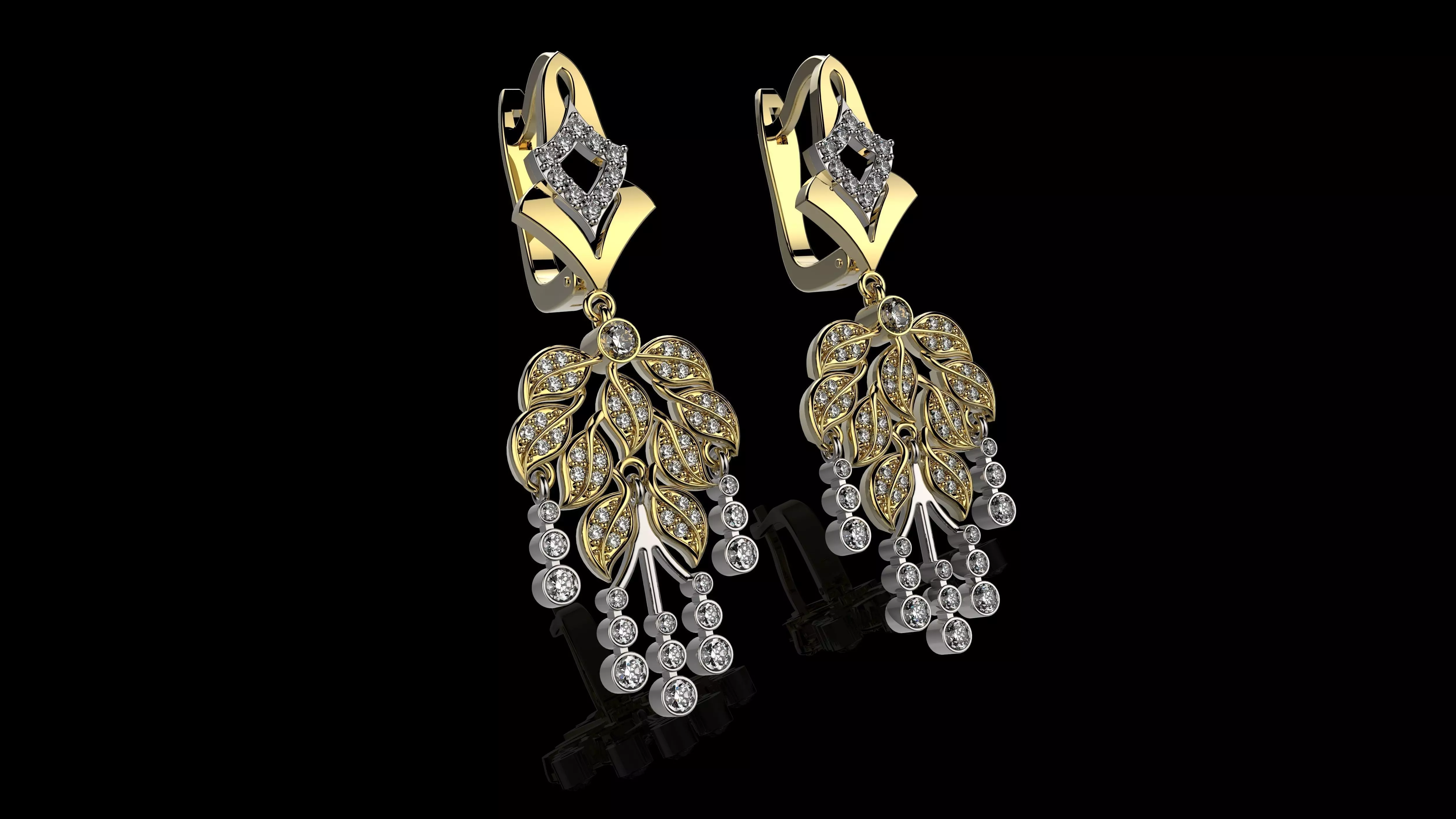 EARRINGS J8 3D print model_0