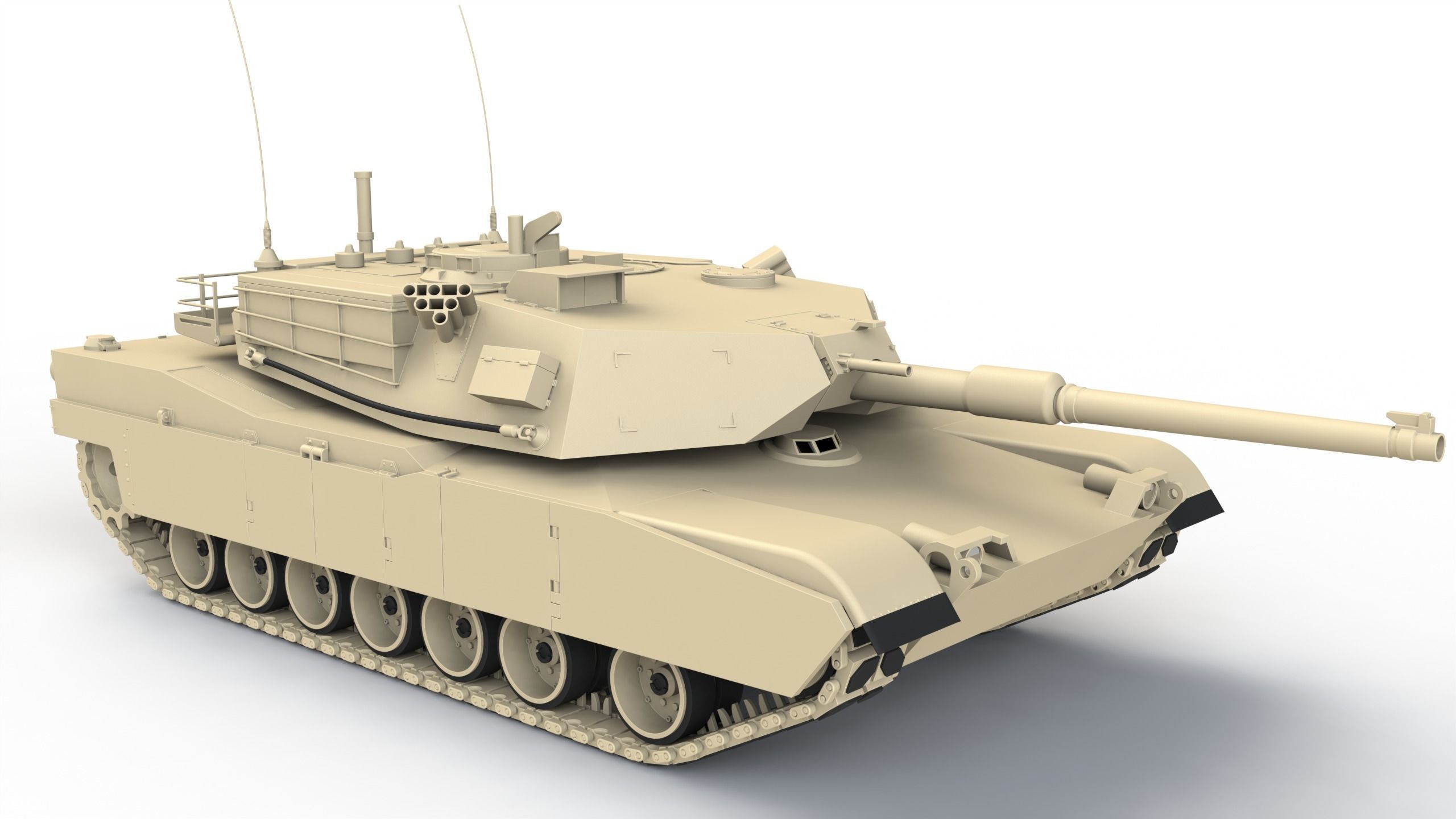 Abrams Tank M1 3D model_4