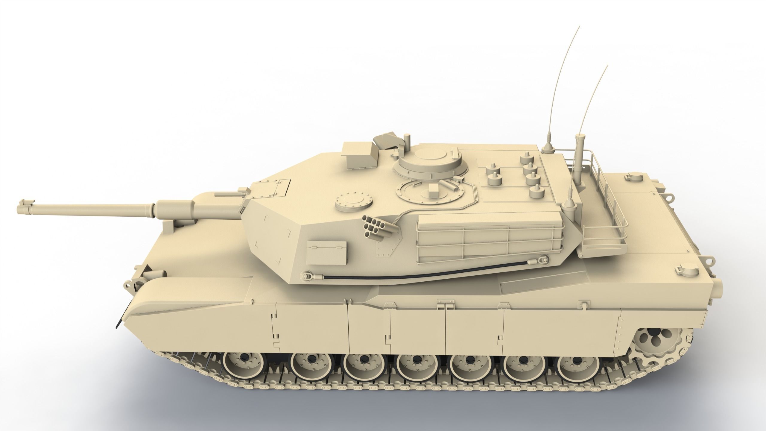 Abrams Tank M1 3D model_2