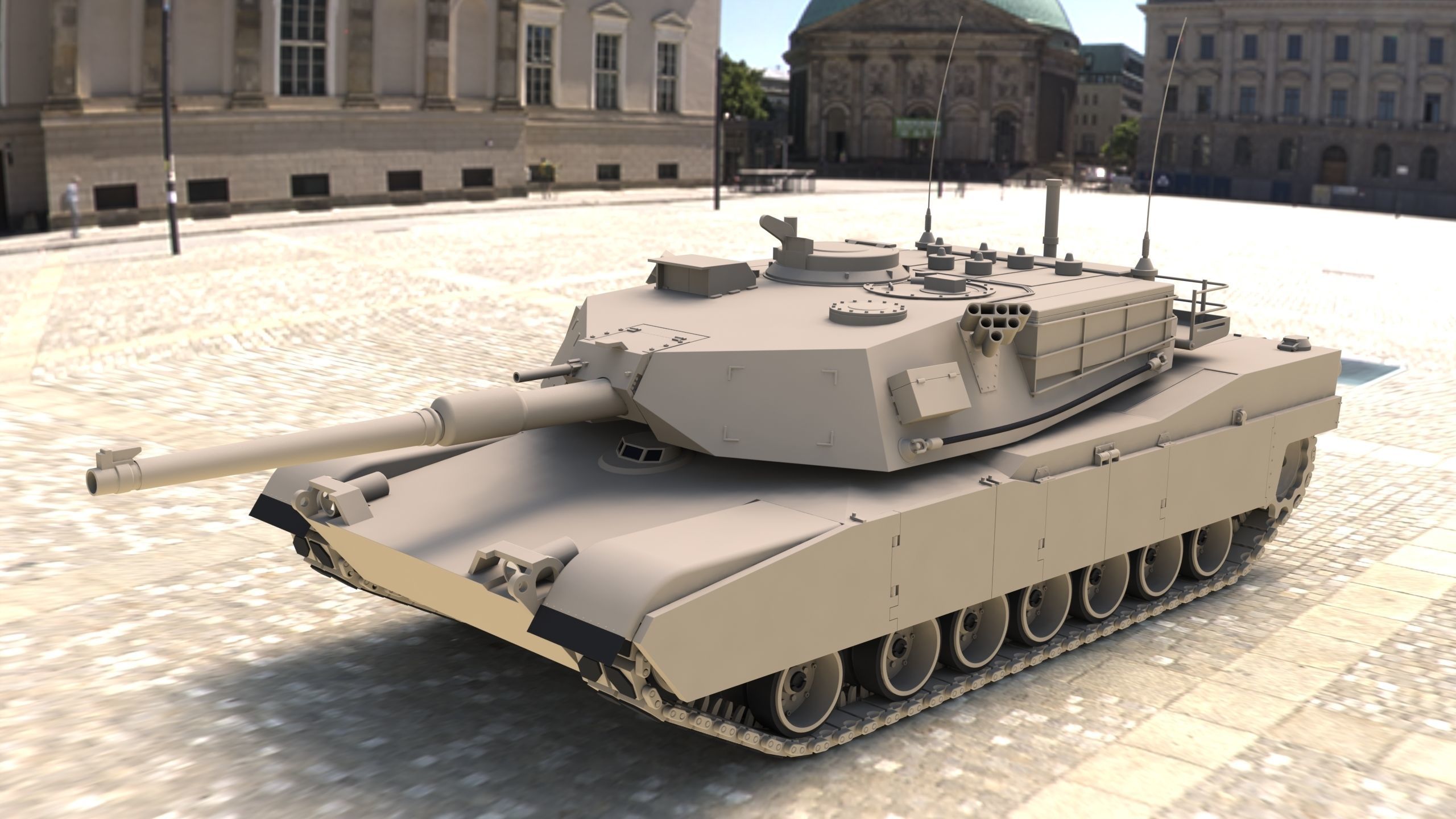 Abrams Tank M1 3D model_11
