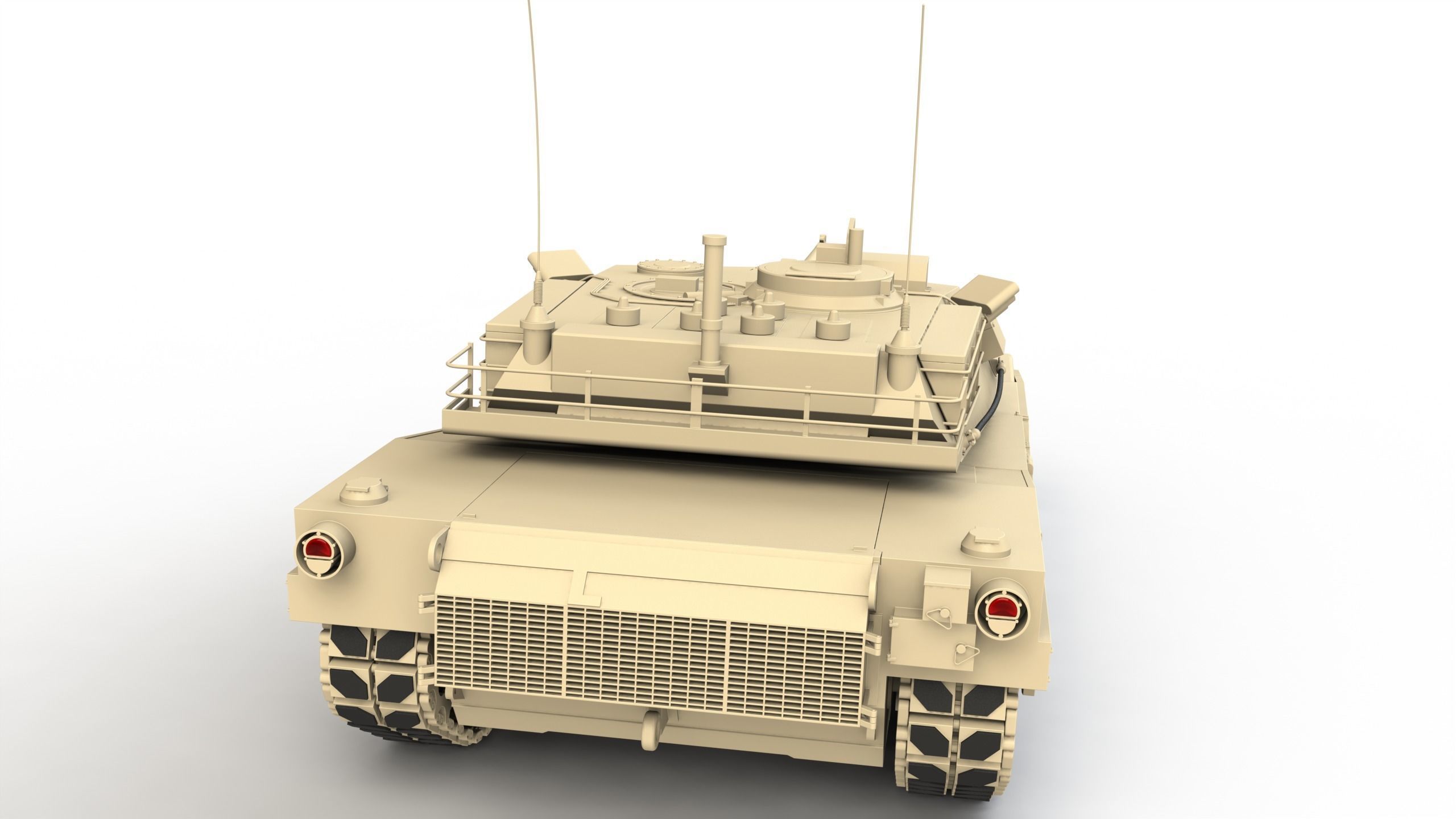 Abrams Tank M1 3D model_7