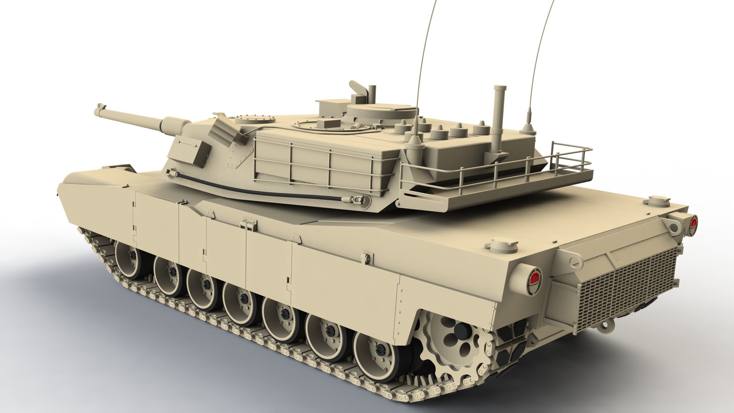 Abrams Tank M1 3D model_8