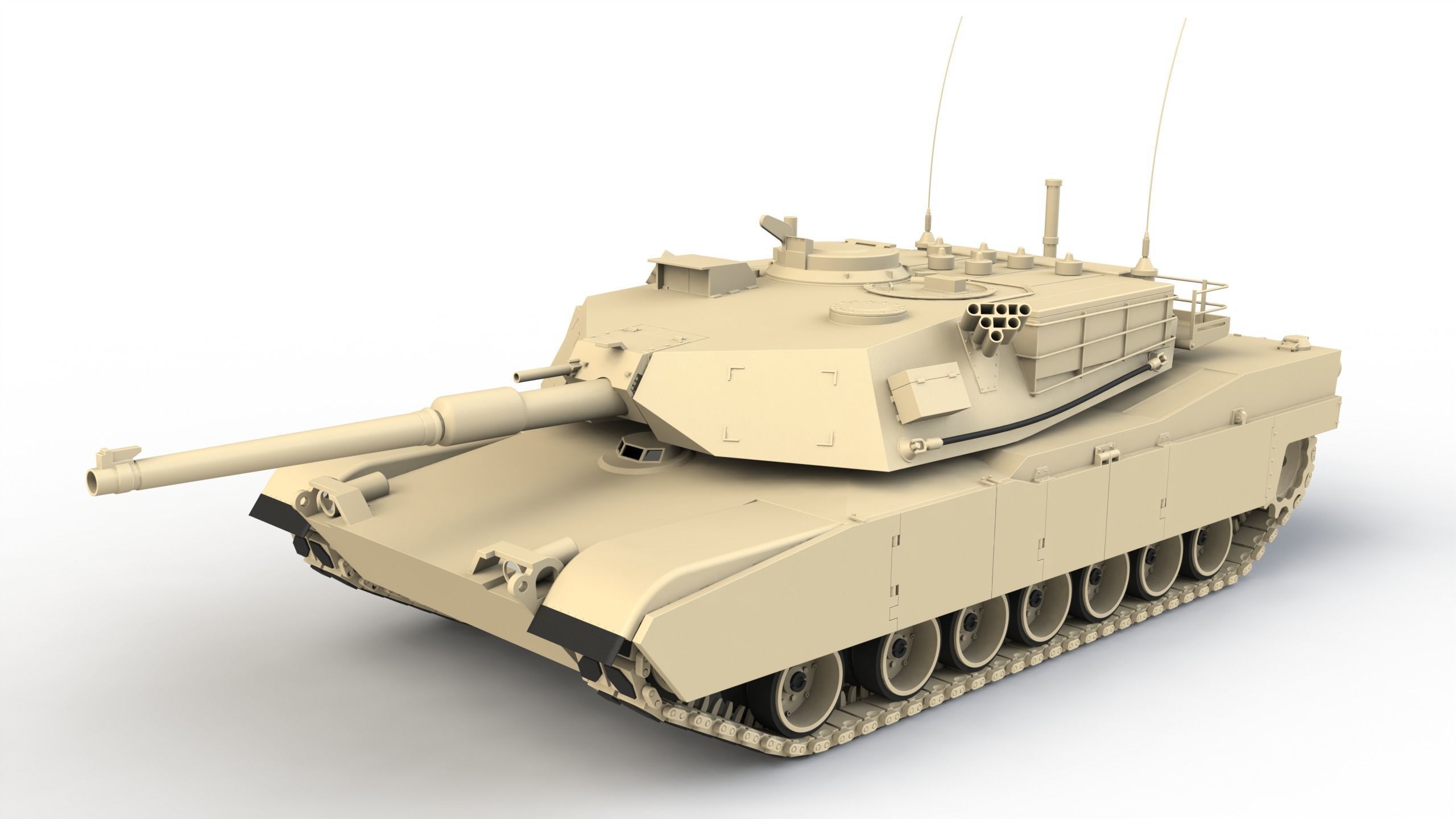 Abrams Tank M1 3D model_3
