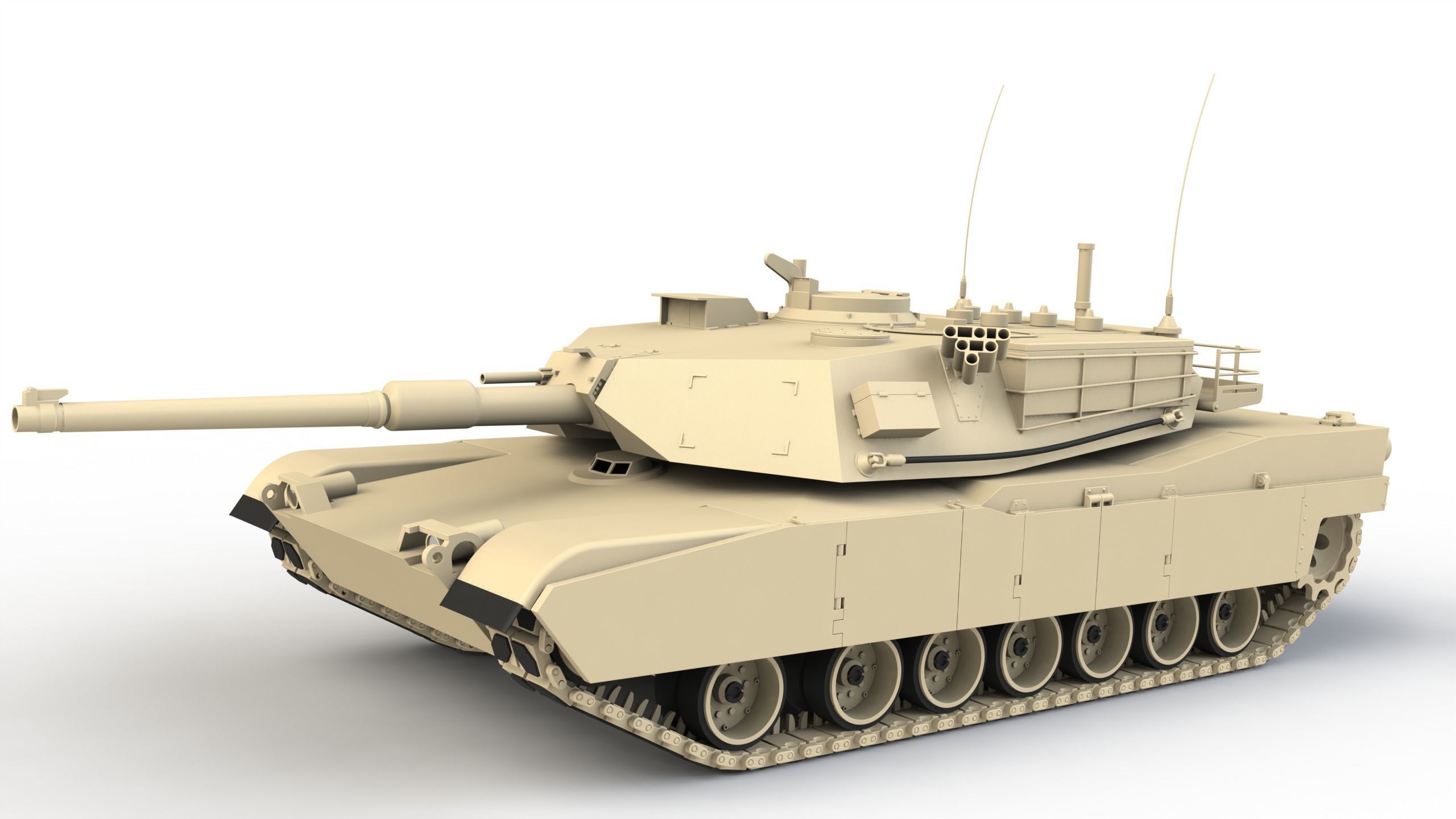 Abrams Tank M1 3D model_9